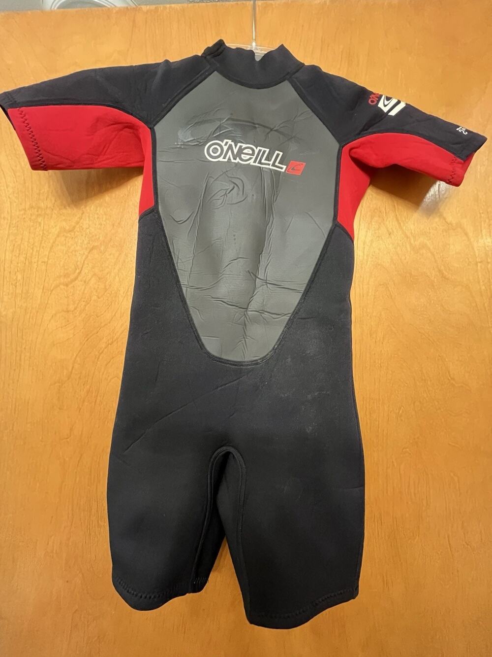 O'NEILL Black/Teal Warm 2MM REACTOR SHORTY WETSUIT Surf Beach Kid YOUTH 10/MED